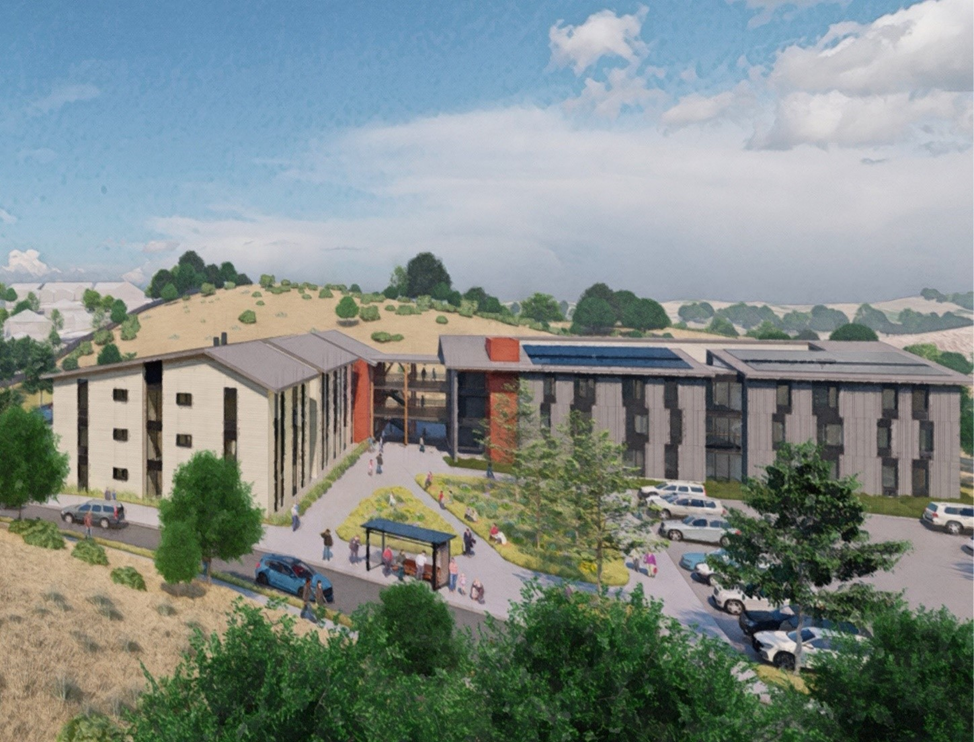 A rendering of the Saggio Hills Affordable Housing Project